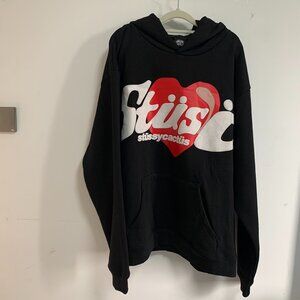 Cactus Plant Flea Market × Stussy collaboration black cotton sweatshirt